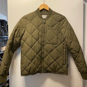 Frank and Oak Khaki Green Bomber Jacket
